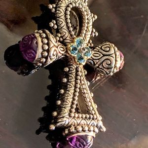 Barbara Bixby Sterling Silver & 18k Ankh Pendant